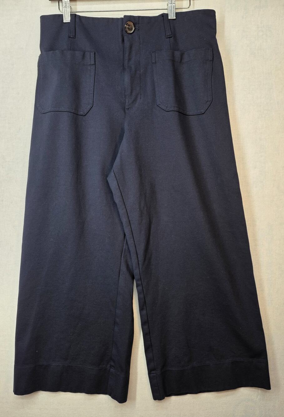 Lauaren Conrad Wildflower Super High Rise Wide Leg Crop Pants Black Sz 14
